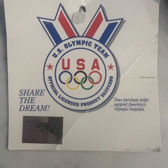 New Vintage USA Olympics Emroidered T-Shirt Single Stitch Medium Unisex Hanes - Picture 4 of 7